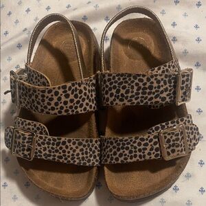 Leopard Print Kids Sandals